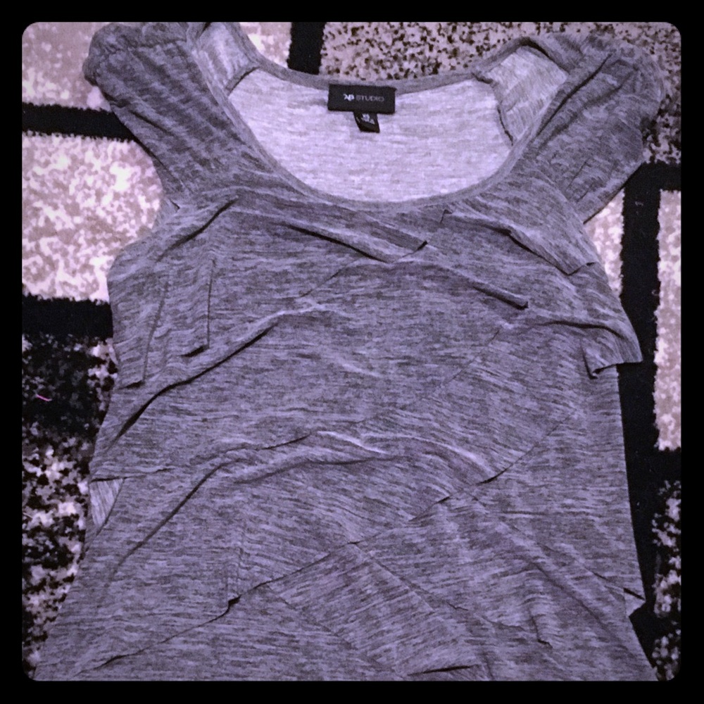 Grey layered dress top